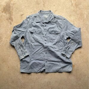American Eagle blue button up shirt